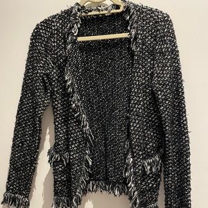 Black and white cotton blazer / cardigan